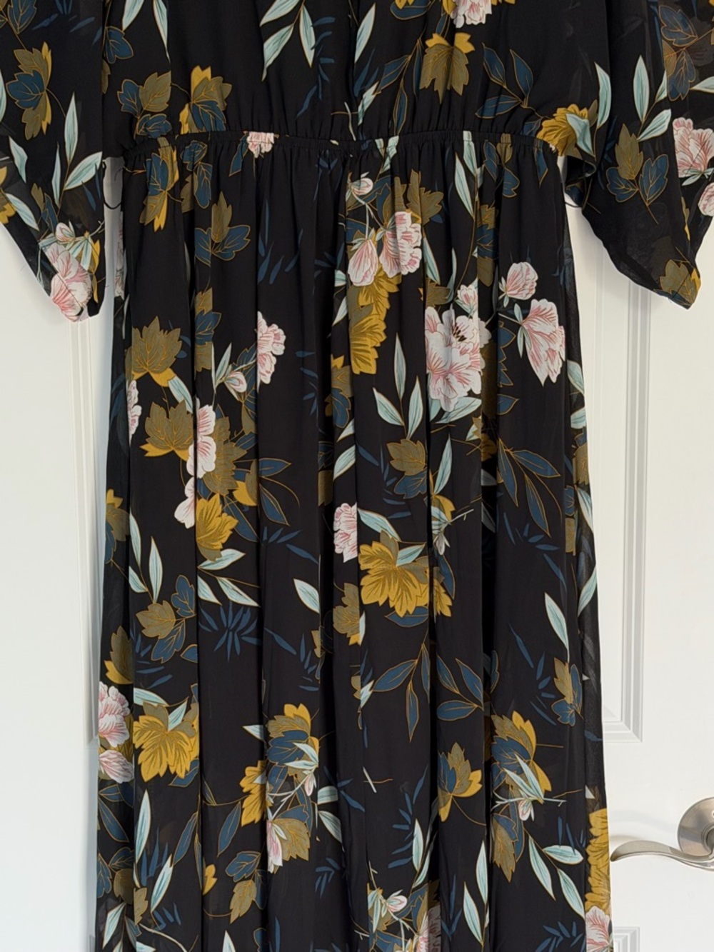 Baltic Born Midnight Floral Kia Kimono Maxi Dress Size XL 39707 - Picture 11 of 16